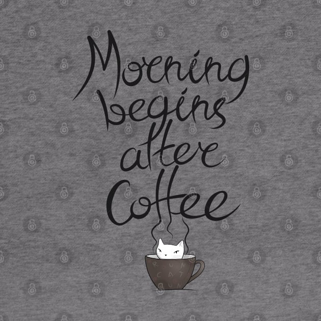 Morning Coffee Cat by runcatrun